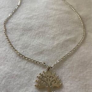 Mexican Sterling Silver Tree Theme Necklace with birds (Love bird tree)